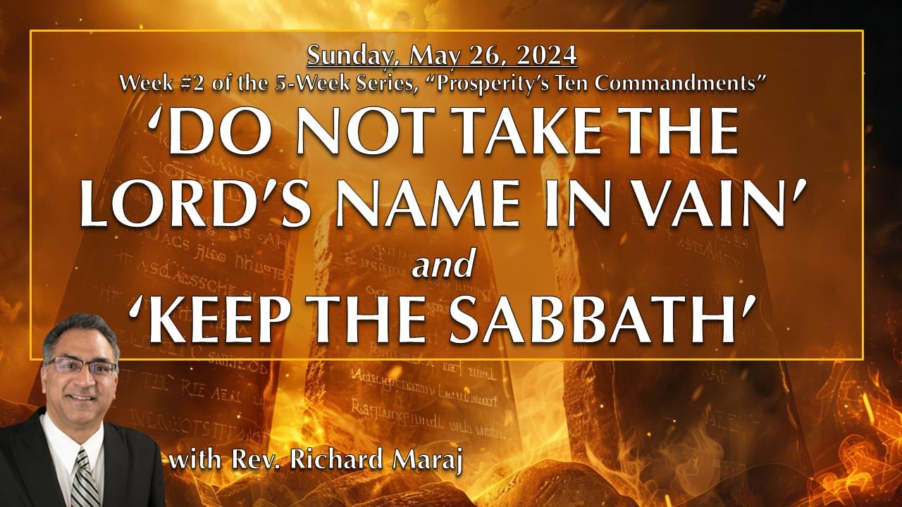 Do Not Take the Lord's Name in Vain AND Keep the Sabbath · Unity of ...